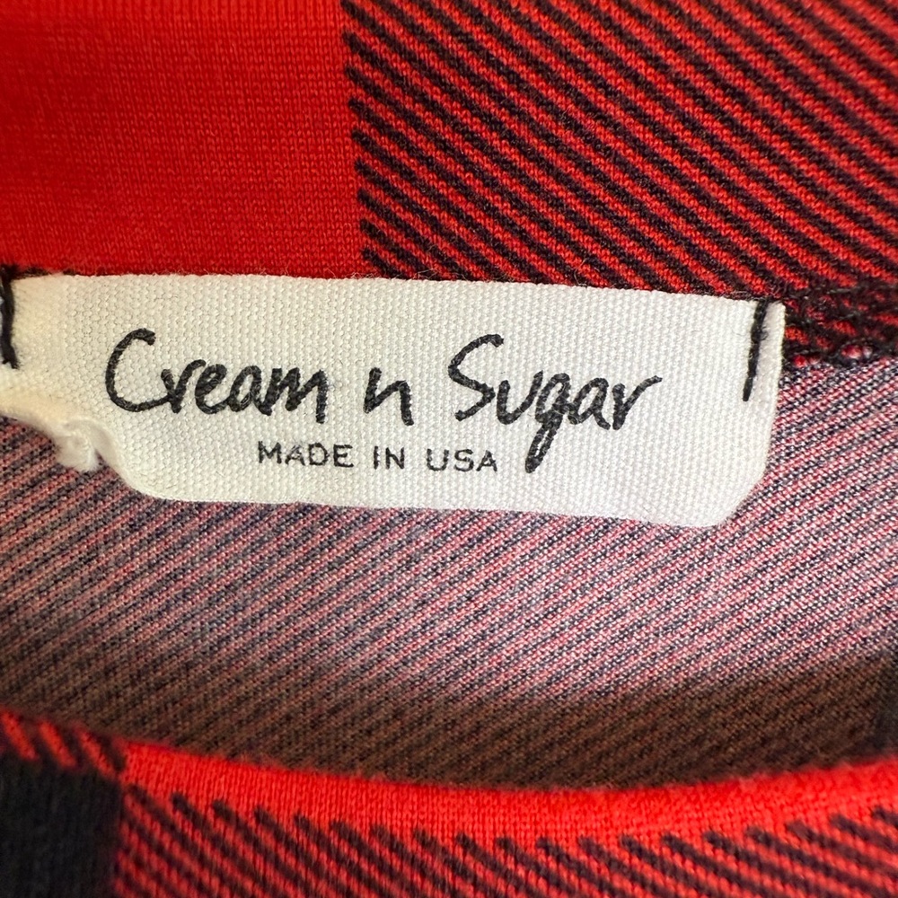 Cream n Sugar Buffalo Plaid Baby Doll Top *GREAT USED CONDITION* - Picture 7 of 7